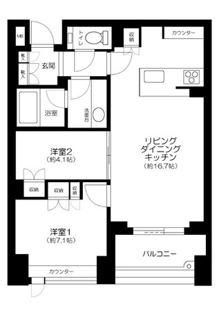 恵比寿パークハウスの物件間取画像